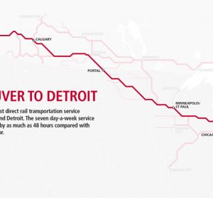 Direct rail service from Vancouver to Detroit launched