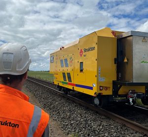 Field tests of new railway assembly robot cause unexpected bell rings in Dronryp, The Netherlands